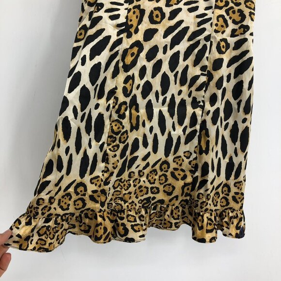 Guess Jeans Leopard  Print V-neck Cami Mini Slip Dress size 3 - Picture 5 of 16